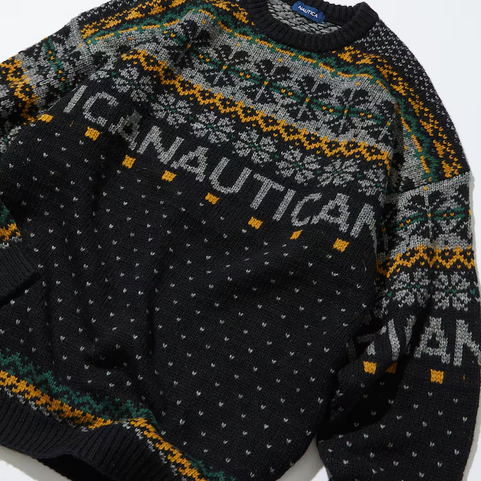 [해외] NAUTICA 노티카 스노우 패턴 자카드 스웨터 24FW