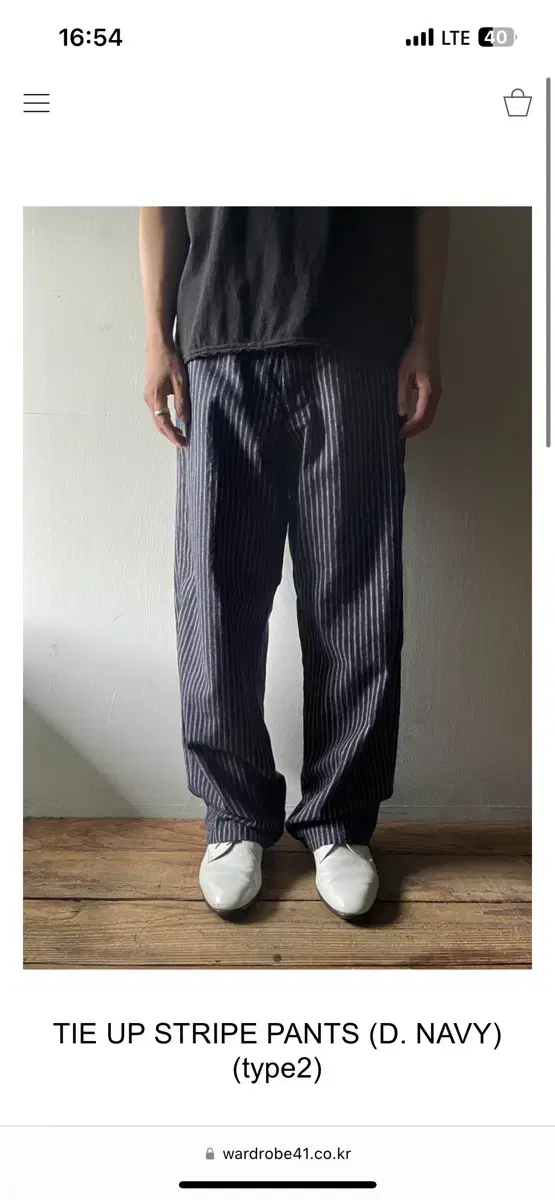 [OS]워드로브41 TIE UP STRIPE PANTS