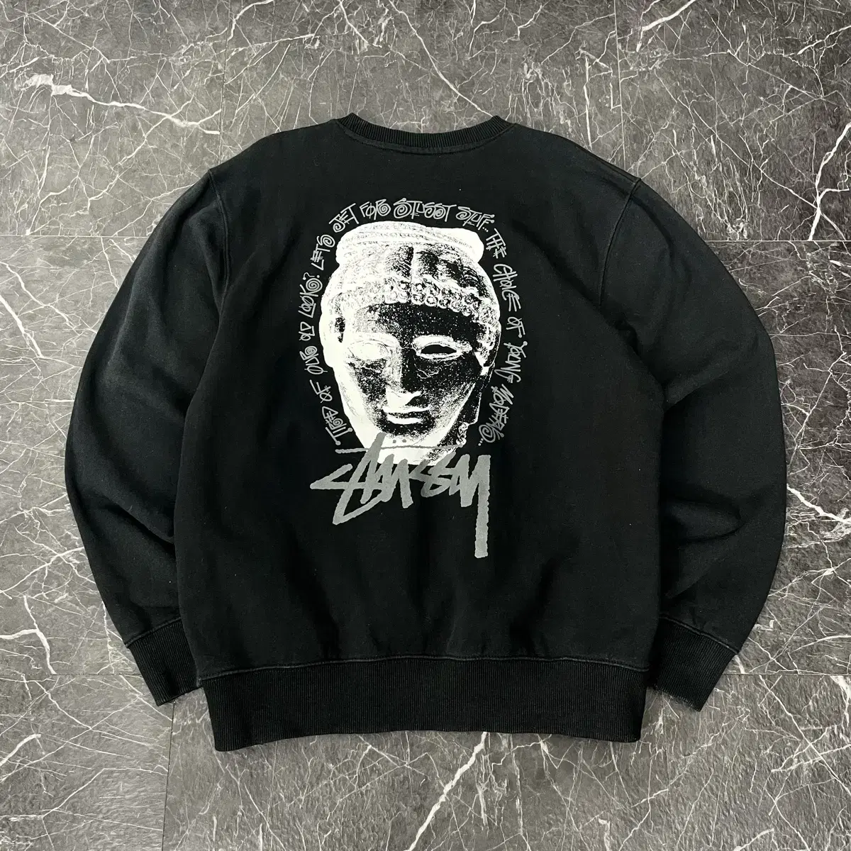 Stussy Young Moderns Crew Neck Sweater in Black