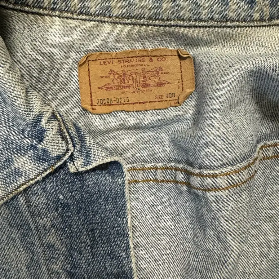 90s levis 데님자켓 made in usa