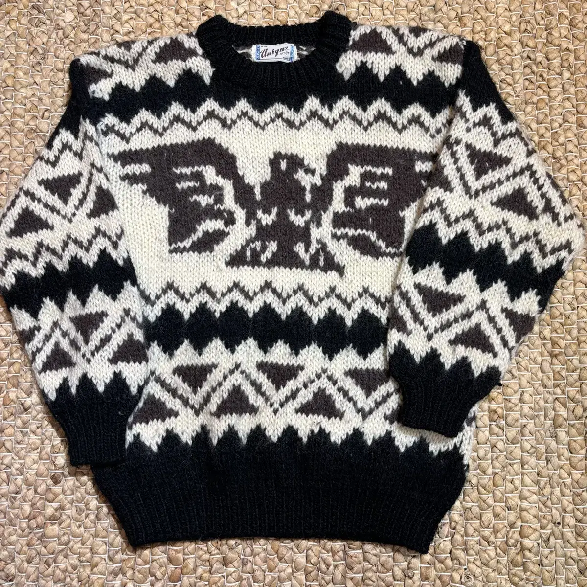 Vintage Thunderbird Pattern Wool Knit (He4321)