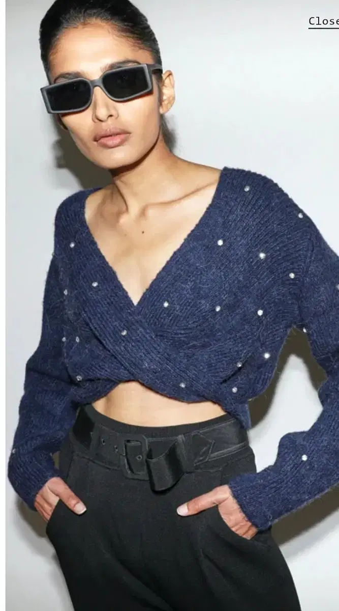 Not wearing a self-portrait cropped knit