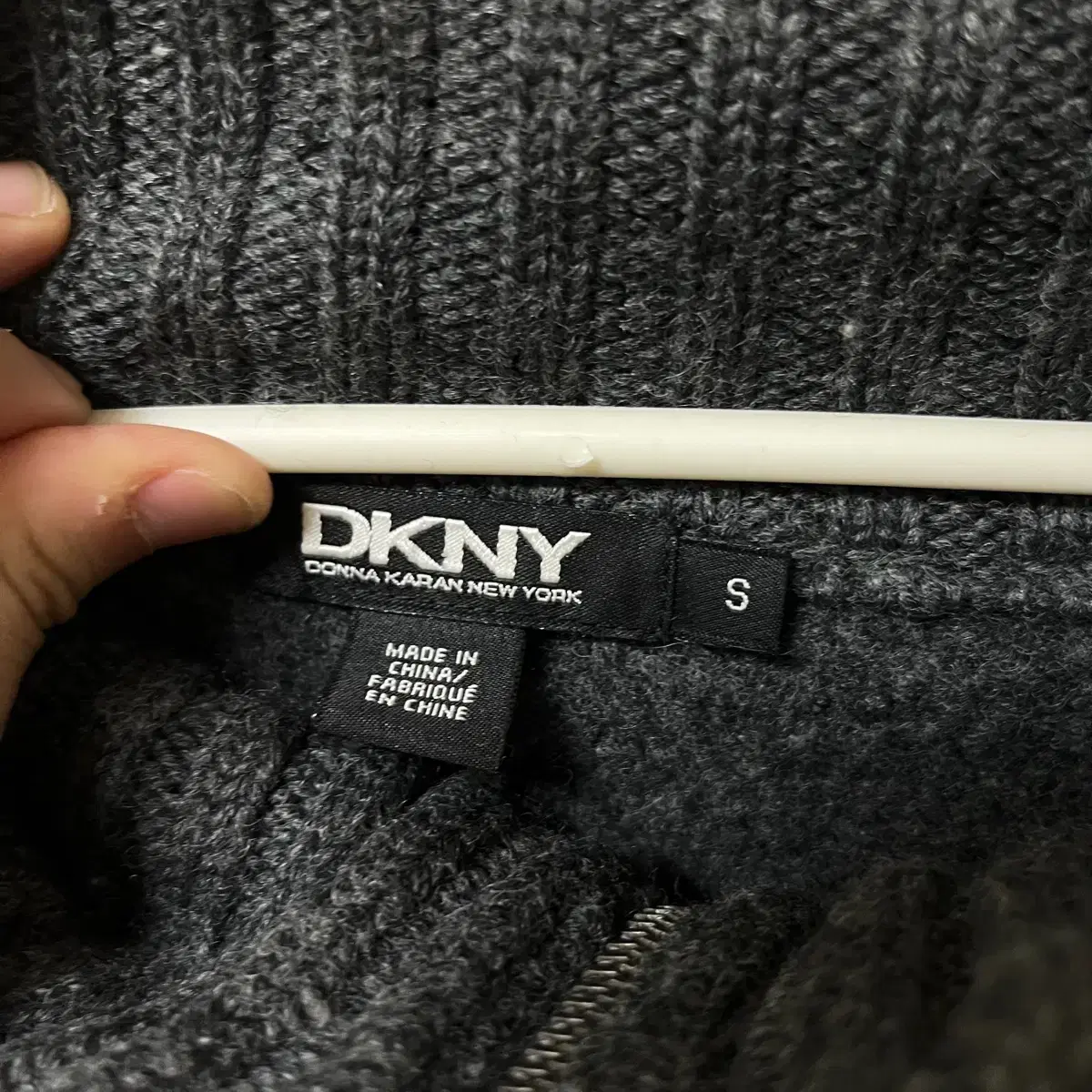 [ S ] DKNY 뉴욕 여성 모직 롱가디건 니트 코트