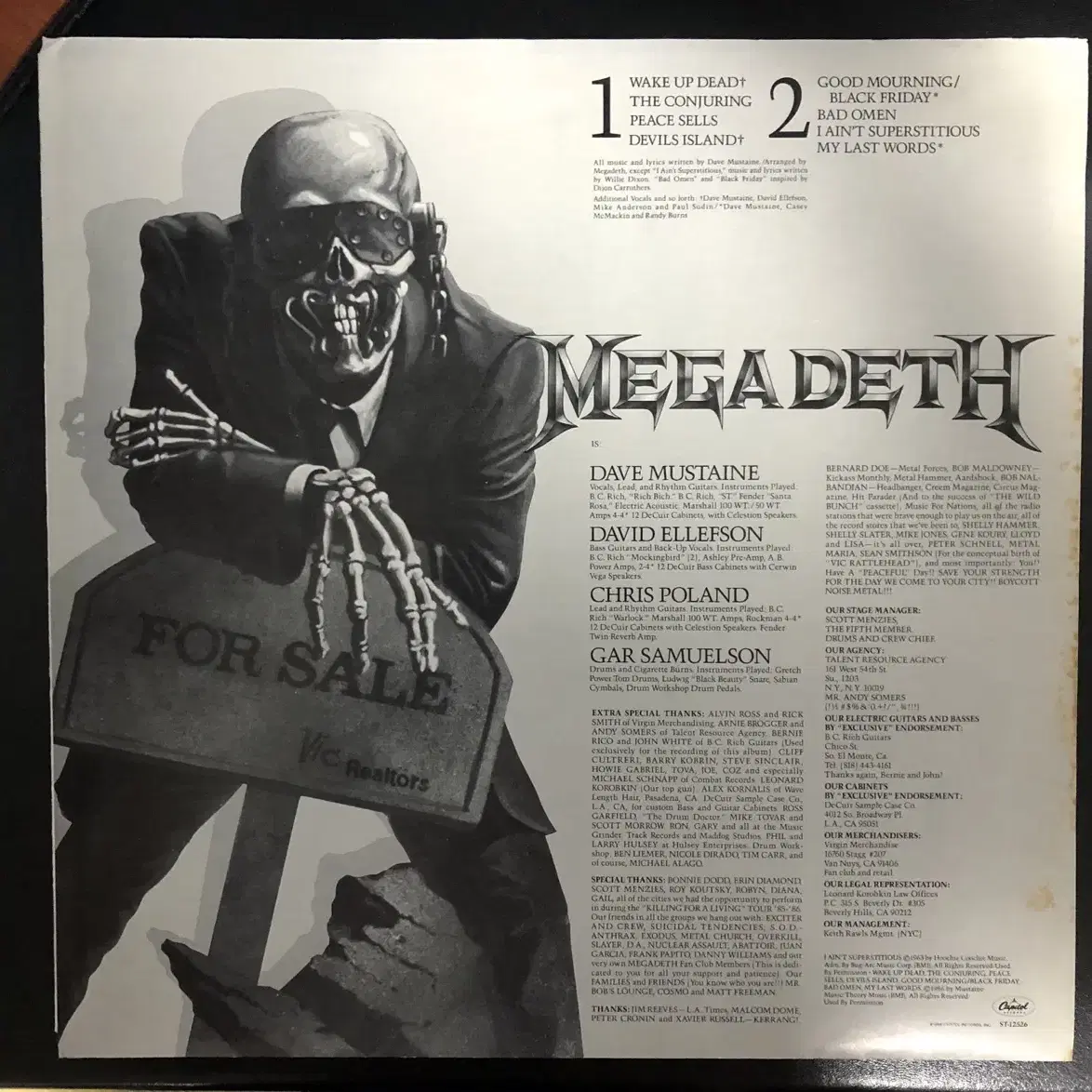 MEGADETH - Peace Sells LP US원반 메가데스