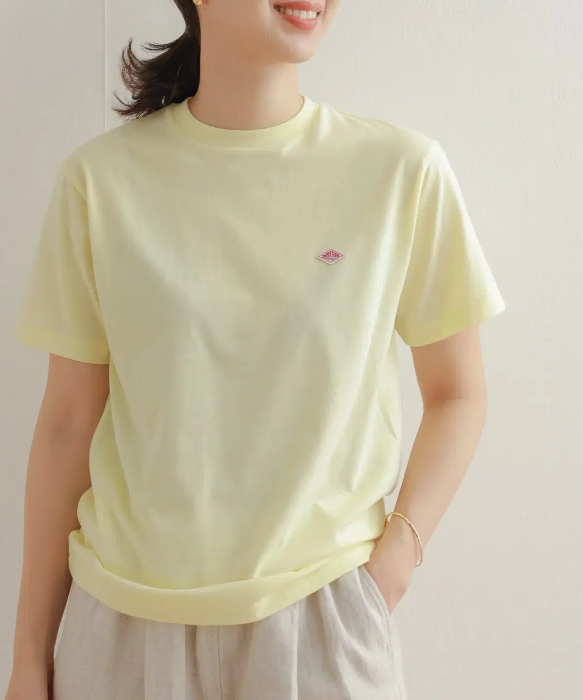 단톤 DANTON T/C 티셔츠 YELLOW