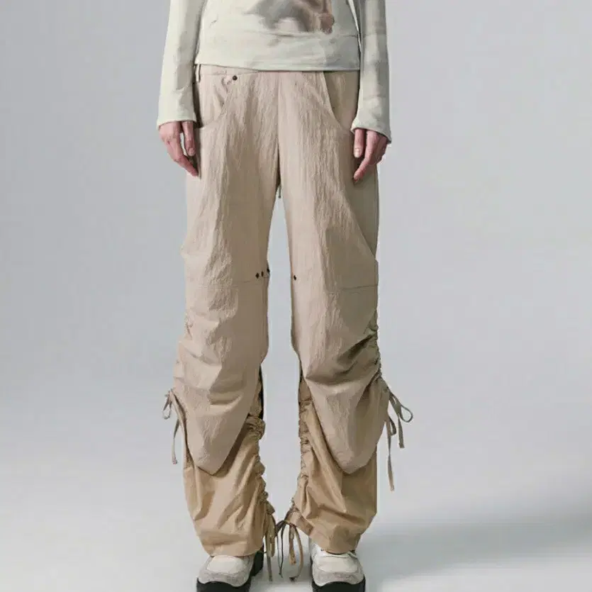 나체 팬츠LAYERED WAIST BONDED PANTS (UNISEX)