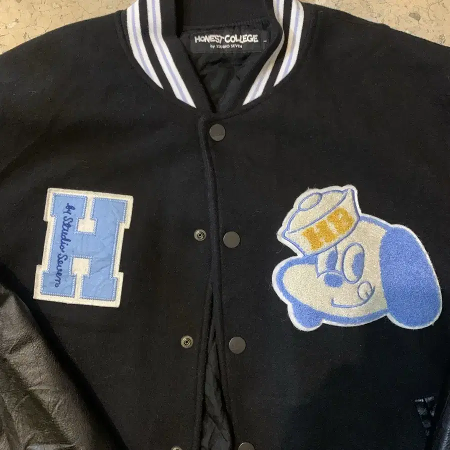 vtg HONEST COLLEGE 바시티 자켓 L