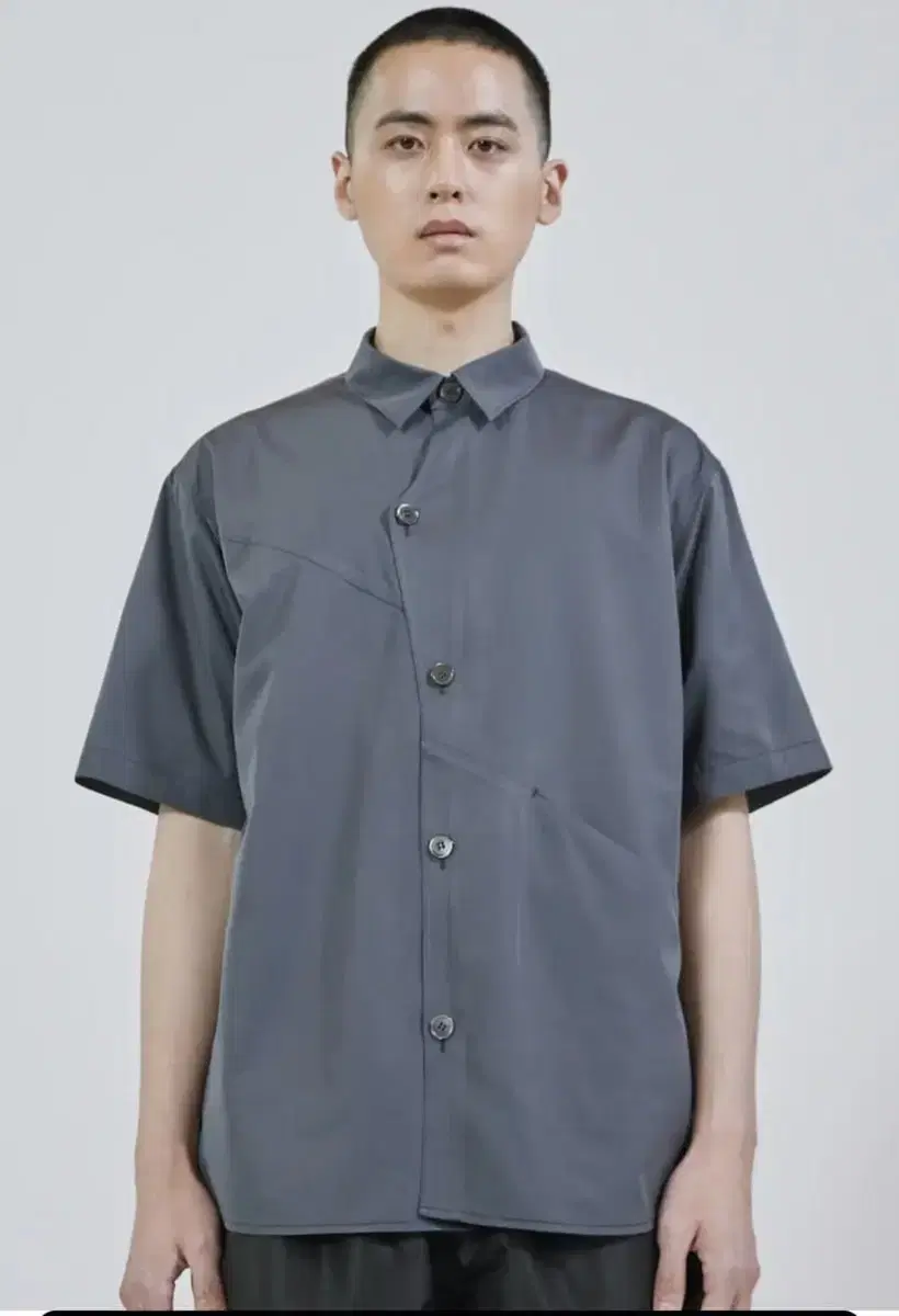 [46] Curated Parade Short Sleeve Shirt Charcoal