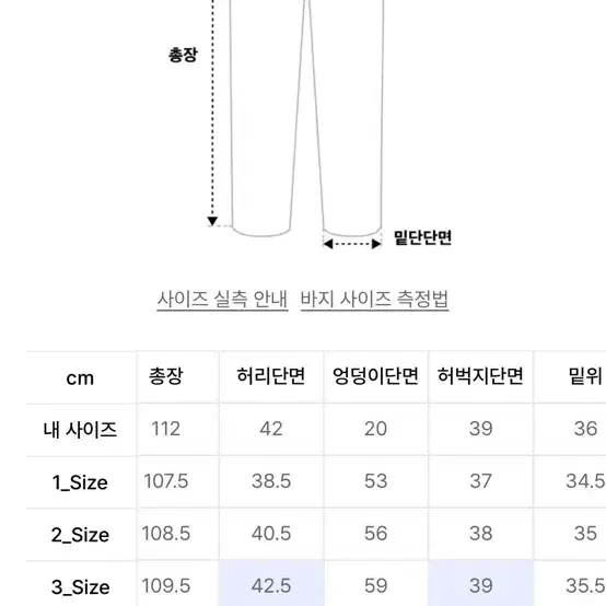 비긴 202 (3,32)원턱 와이드 팬츠 2회 착