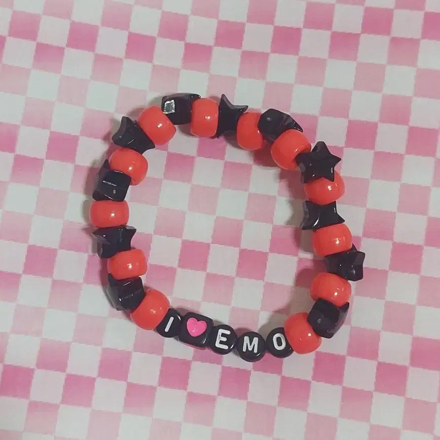 주문제작) 포니비즈 비즈 I<3emo 팔찌 scene kandi 키치