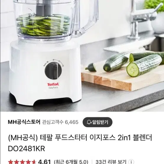 새상품) 테팔 믹서기 (멀티블렌더) DO2481KR