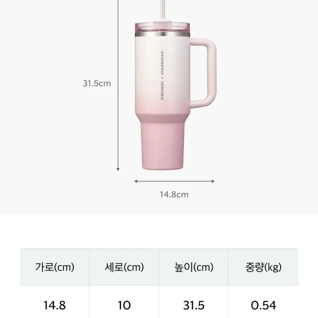 스타벅스 스탠리  핑크 켄처 텀블러