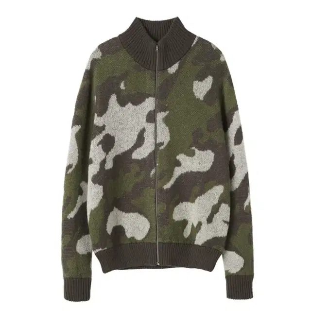 스컬프터 Camouflage Mohair Zip-Up Forest XL