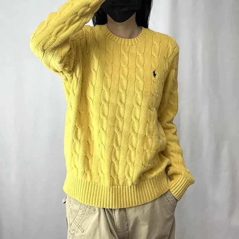 [M] Polo Chick Cable Knit