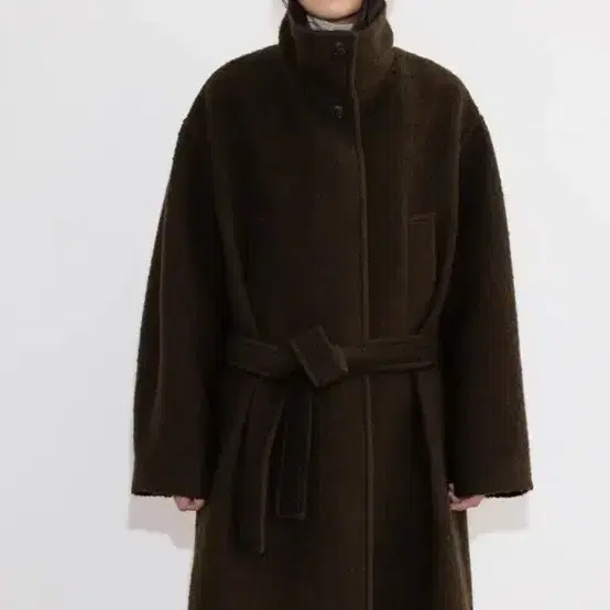 RRACE BROWN LONG COAT 레이스 코트