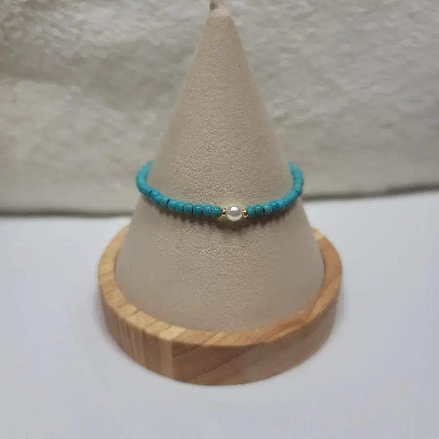 * 천연 터키석 비즈 팔찌 (3mm)