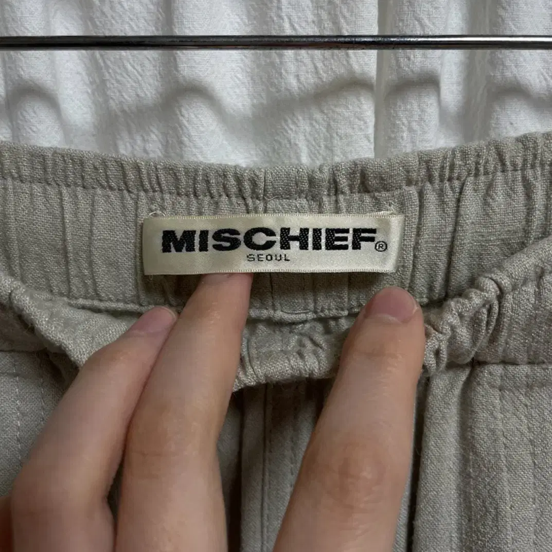 18SS MISCHIEF LINEN PANTS (GRAY/MEDIUM)