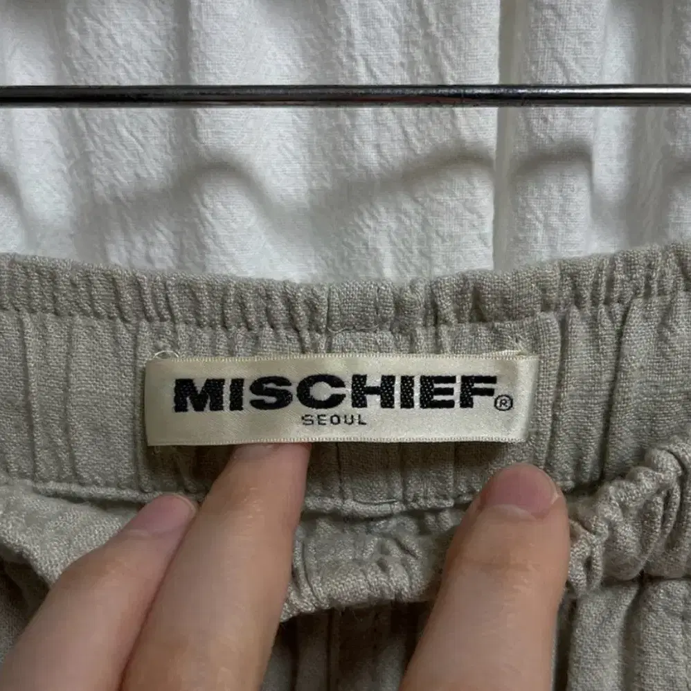 18SS MISCHIEF LINEN PANTS (GRAY/MEDIUM)