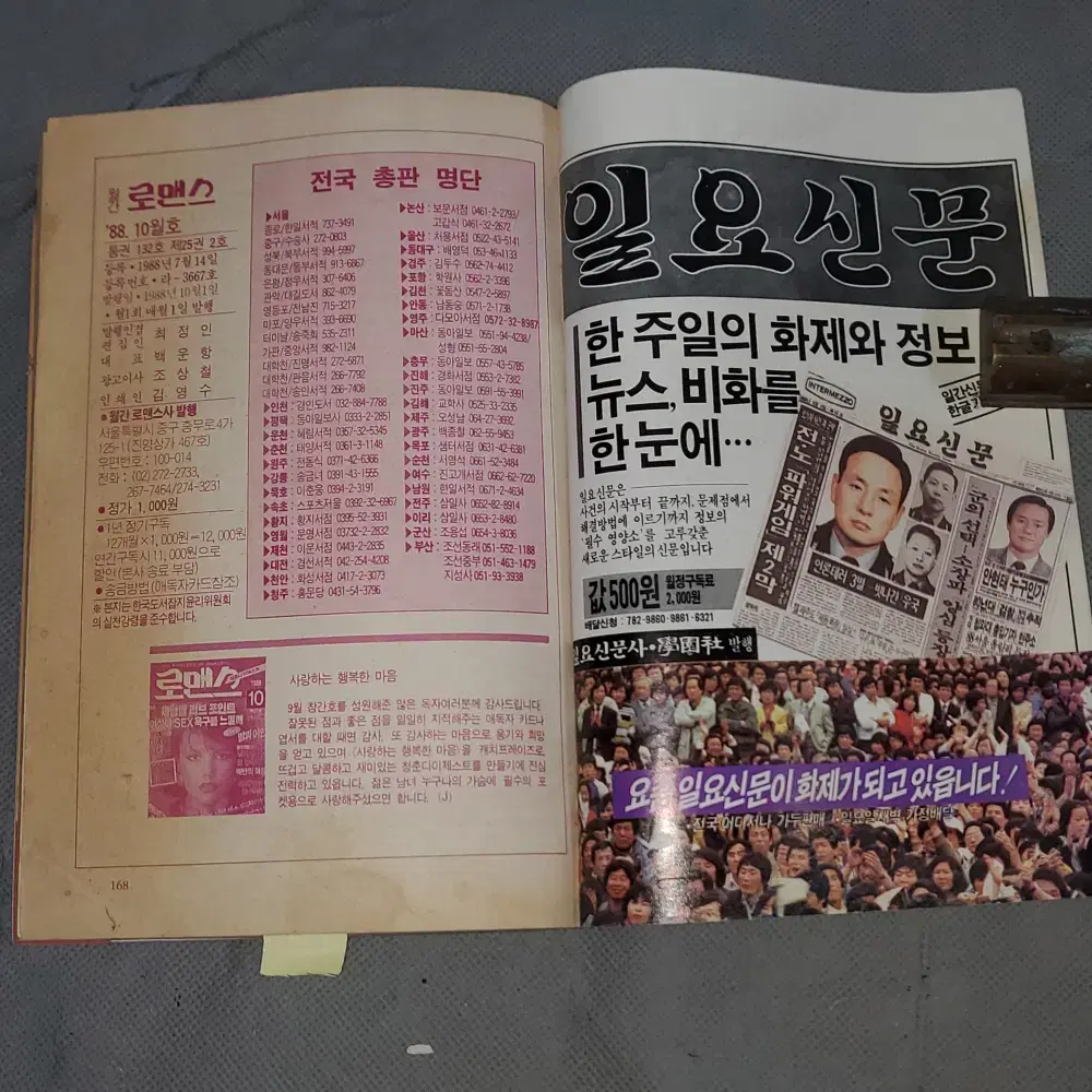 1988년10월  로맨스청춘잡지