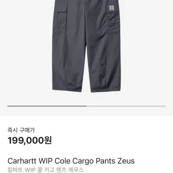 칼하트 카고 바지 제우스 WIP Cole Cargo Pants Zeus