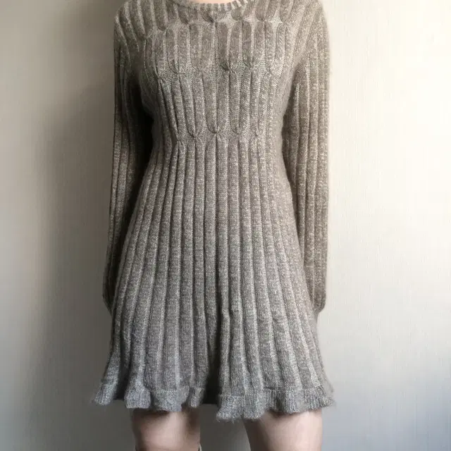 Pattern knit onepiece