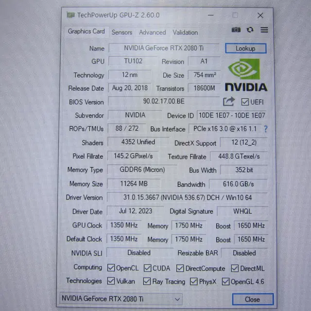 이엠텍 RTX2080 Ti BLACK EDITION OC D6 11GB