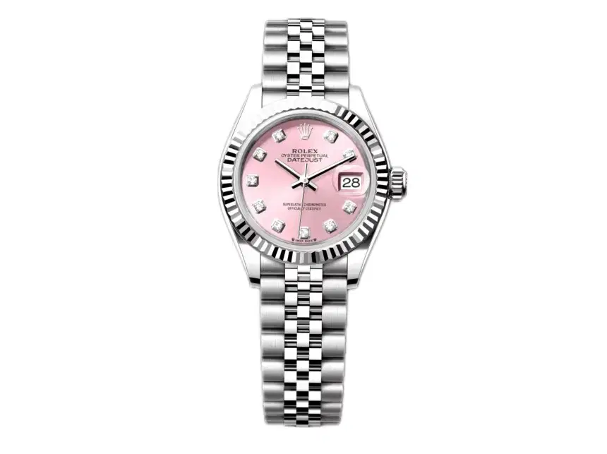 Rolex Datejust 28mm Steel Jubilee/Pink Ten Point Ladies Watch