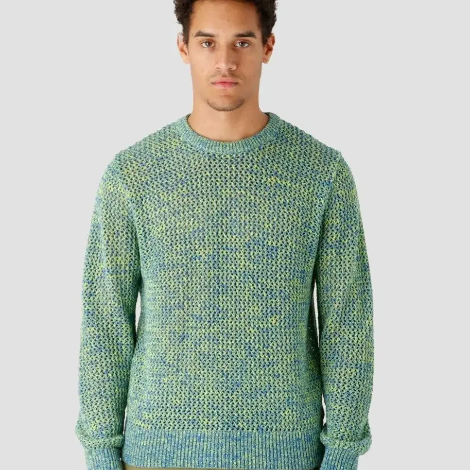 스투시 2 Tone Loose Gauge Sweater Green(m)