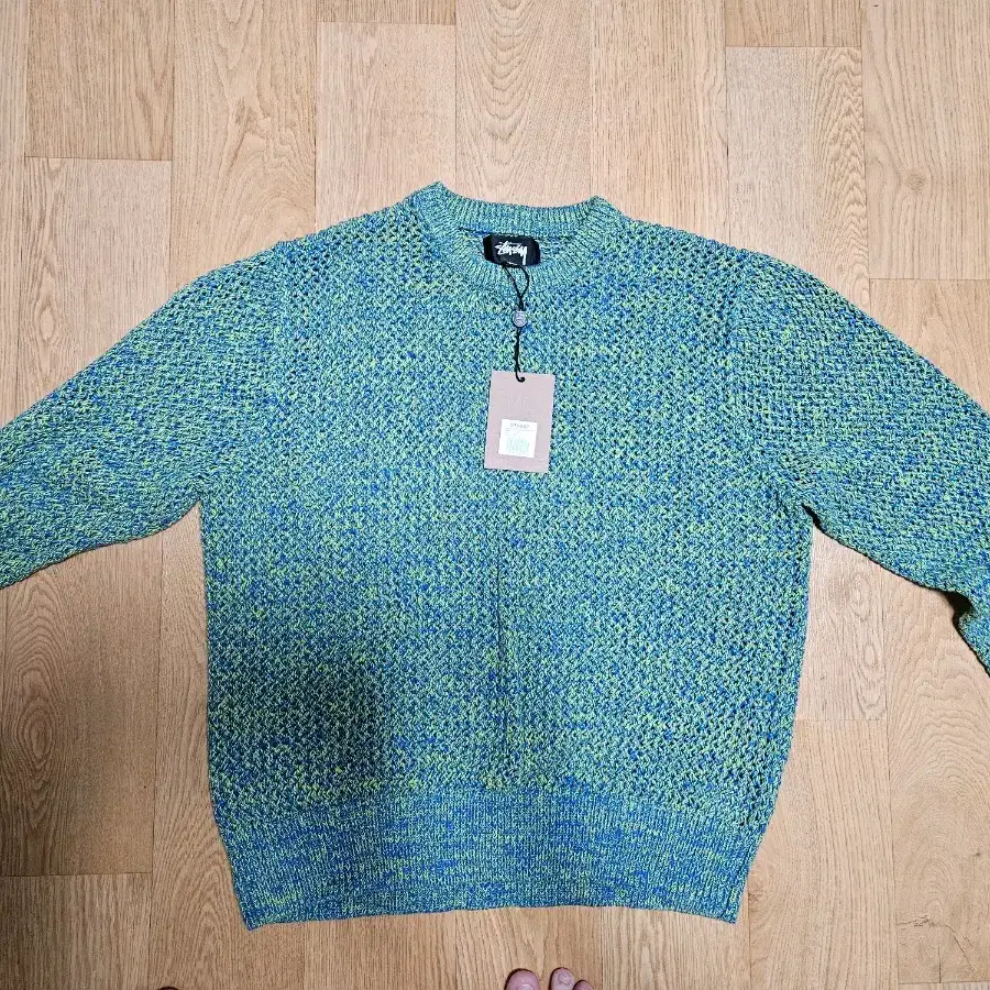 스투시 2 Tone Loose Gauge Sweater Green(m)