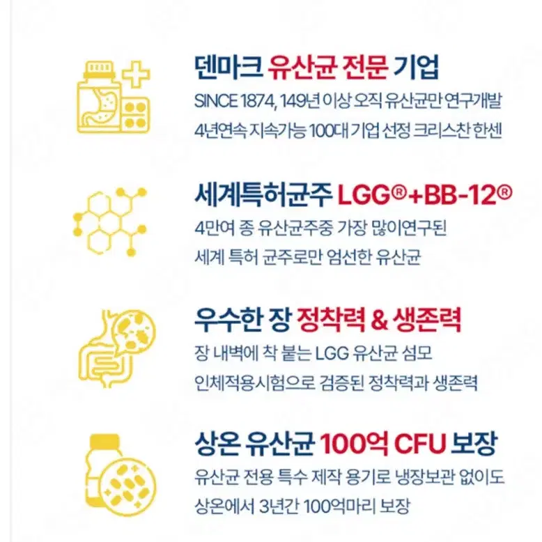 장건강 변비개선 다이어트 유산균 덴마크 유산균이야기 6개월분