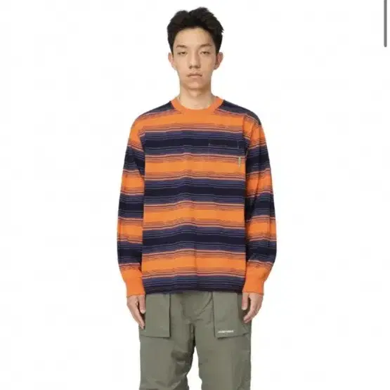 예스아이씨 Y.E.S Stripe L/S Orange