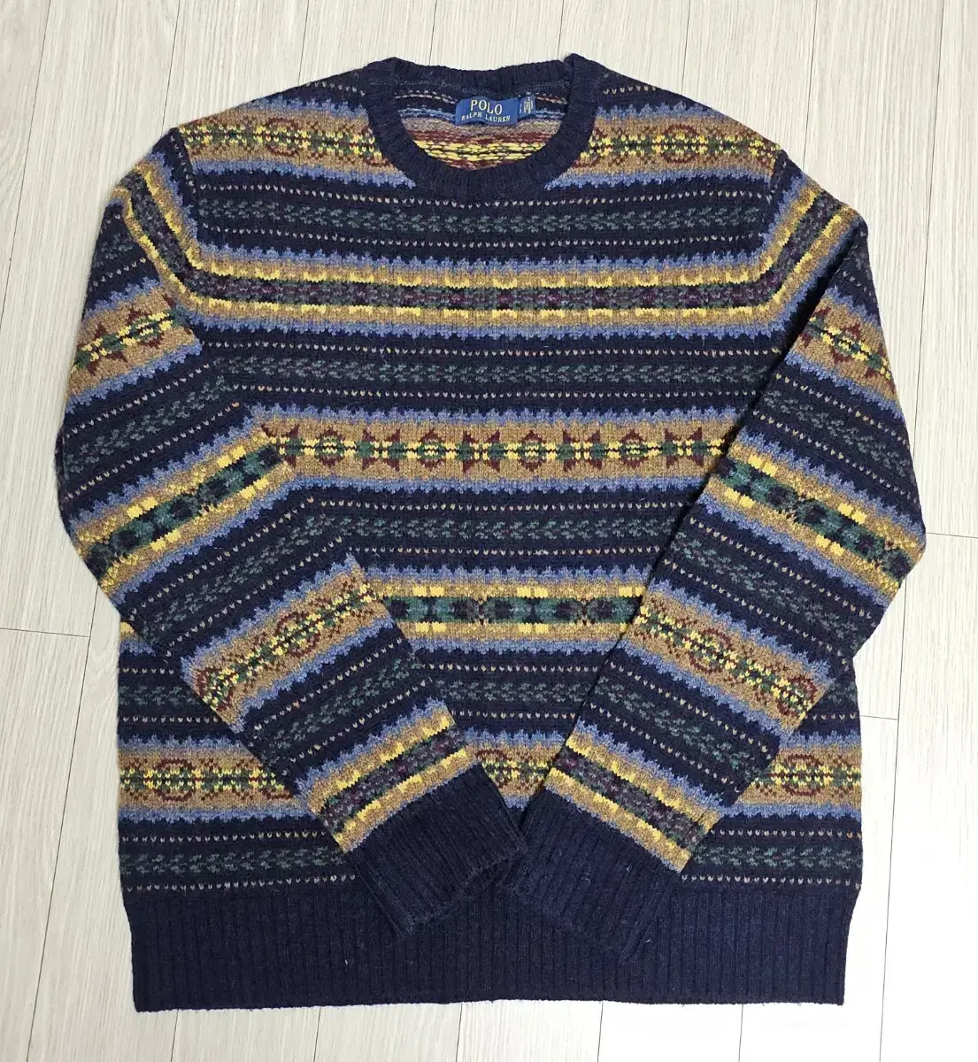 [S] Polo Ralph Lauren Fair Isle Knit Sweater Navy