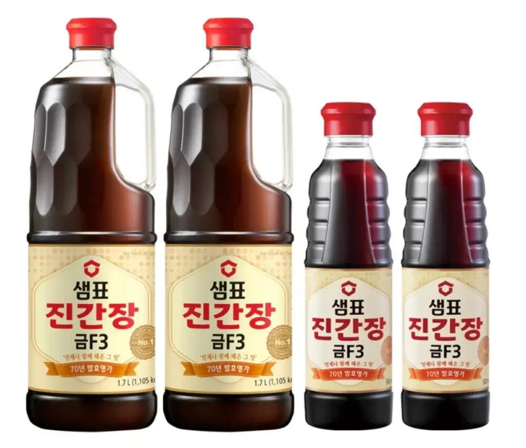 [무료배송] 샘표 진간장 금F3 1.7L+500ml 2세트