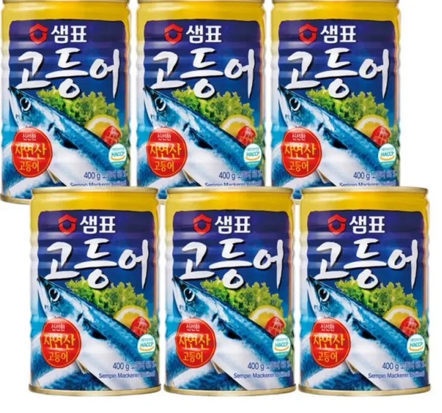 [무료배송] 샘표 고등어 400g 6캔 통조림