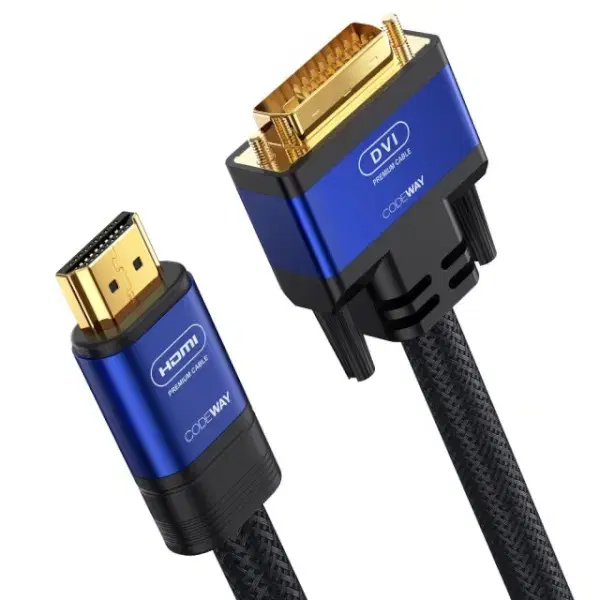 HDMI 2.0 to DVI-D 메탈형 양방향 모니터 연결 케이블 10m