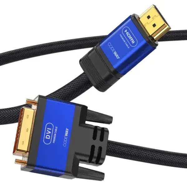 HDMI 2.0 to DVI-D 메탈형 양방향 모니터 연결 케이블 10m