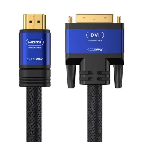 HDMI 2.0 to DVI-D 메탈형 양방향 모니터 연결 케이블 10m