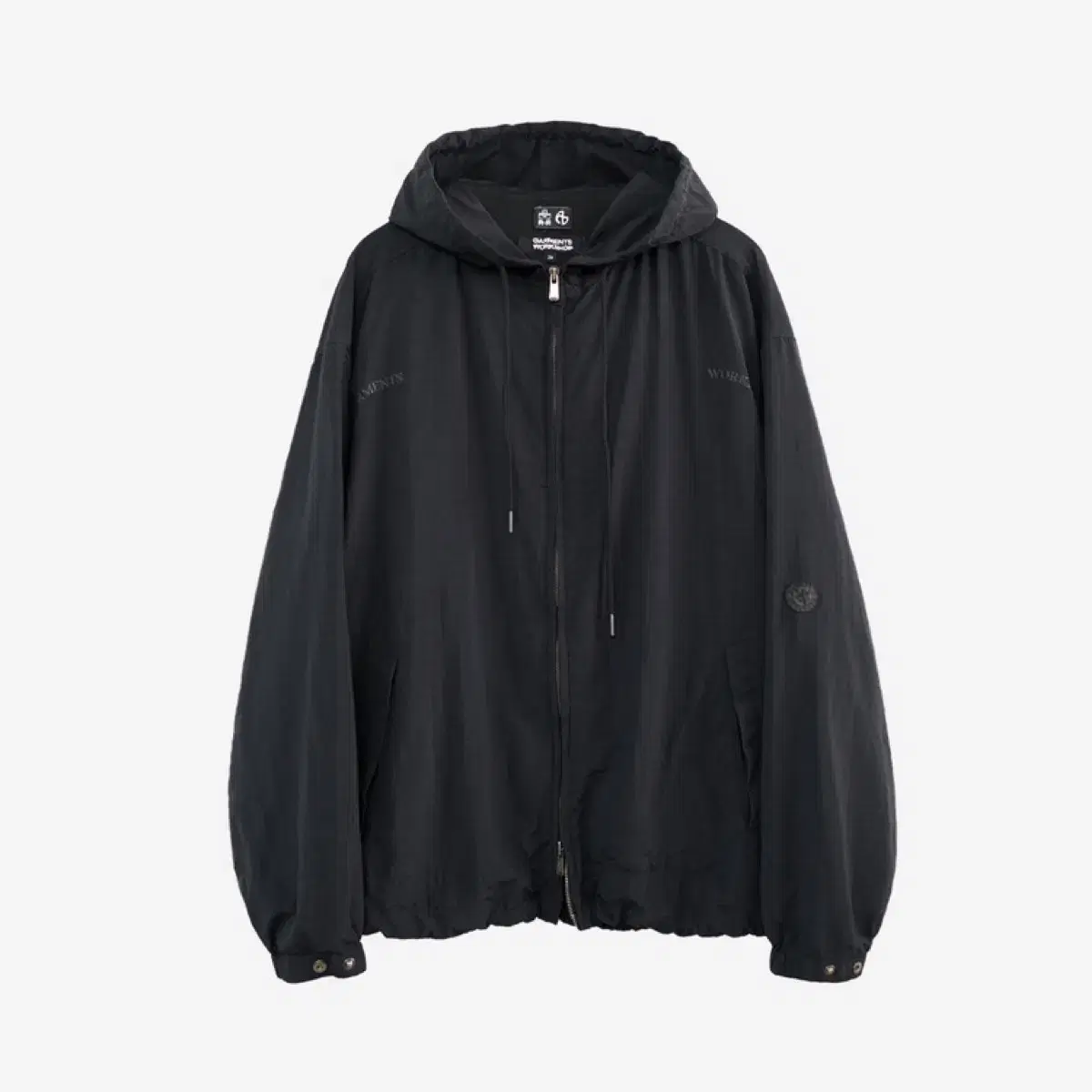 [2]Polythene No Manual Sports Zip Hoodie Parka Washed Black