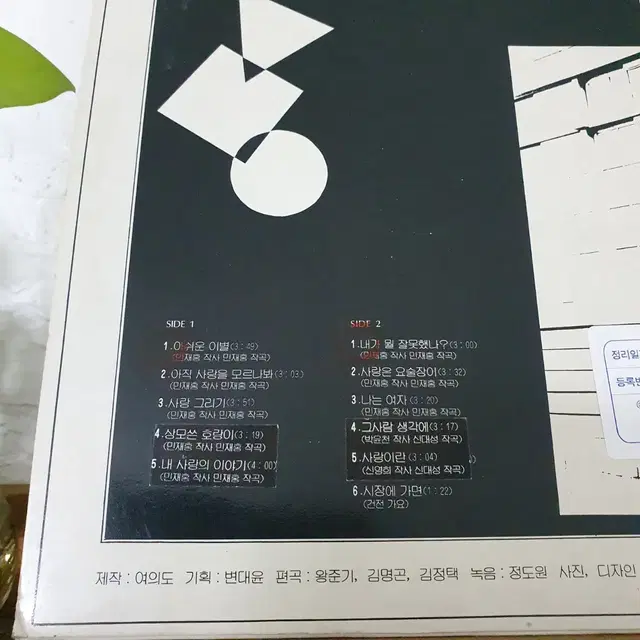 김부선 LP  1985  아쉬운이별   내가뭘잘못했나