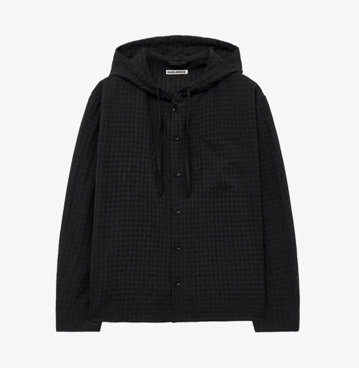 Insilence check hoodie BLACK size L