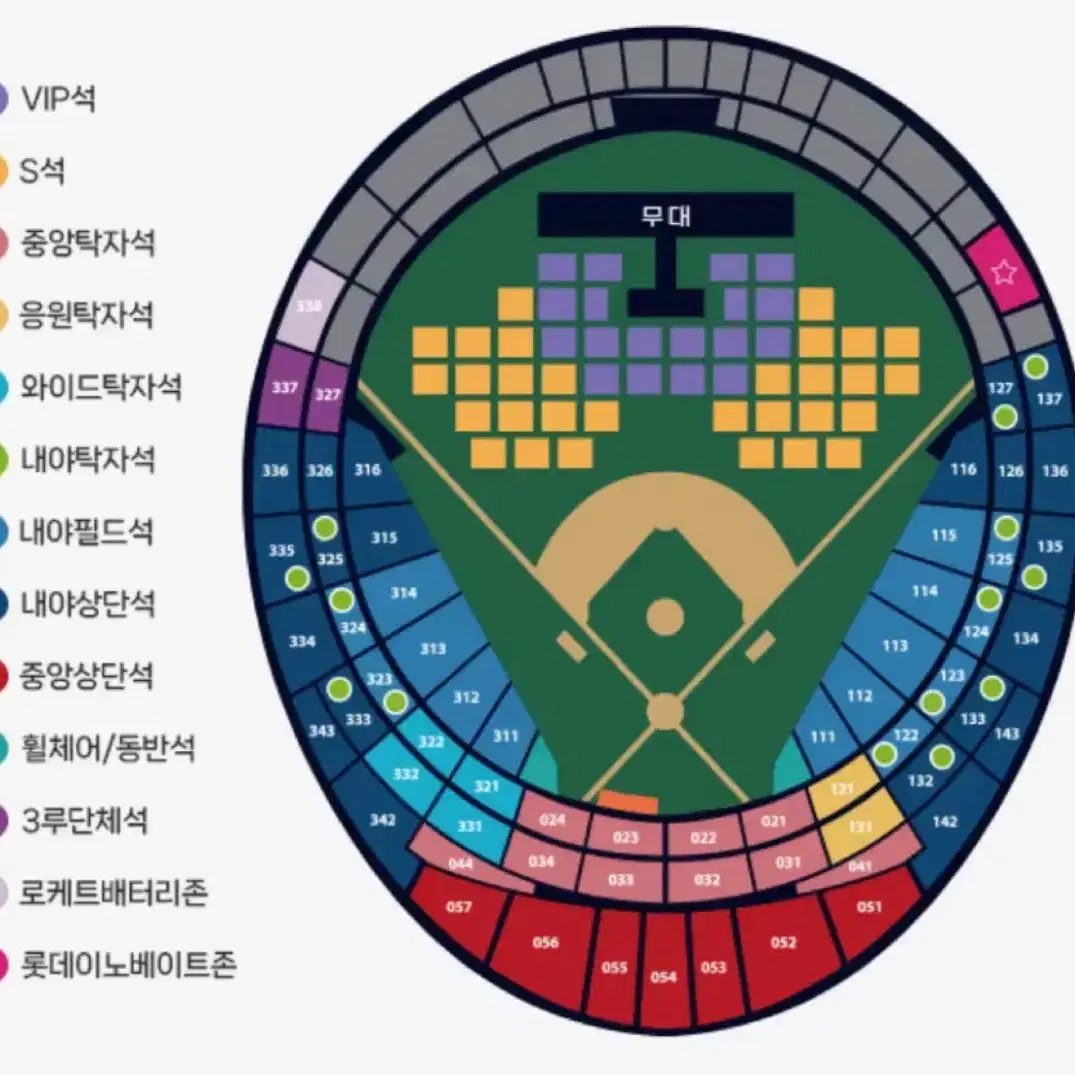 정가이하)롯데 레드 팬스티벌 323구역 2연석 내야필드석 2열!!