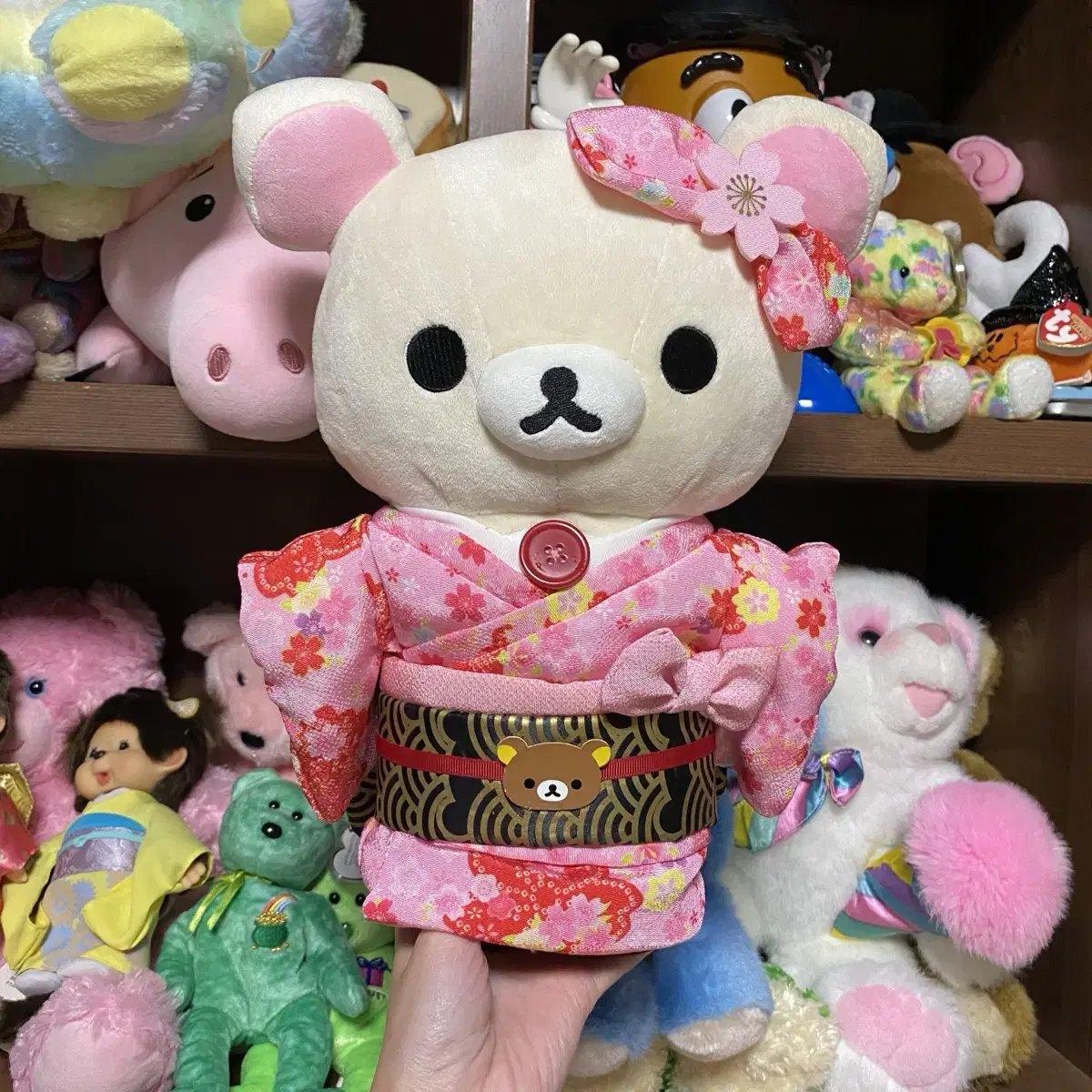 Cherry blossoms sakura Korirakkuma kimono dolls