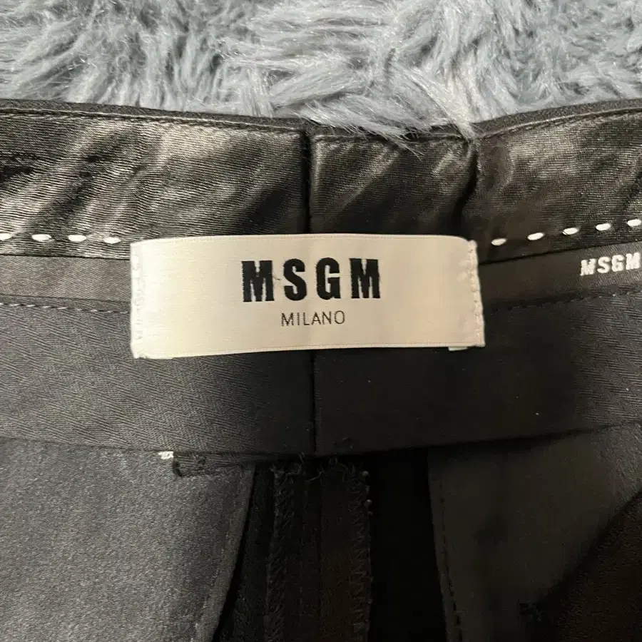 MSGM 실크 배색 슬랙스 허리단면 35