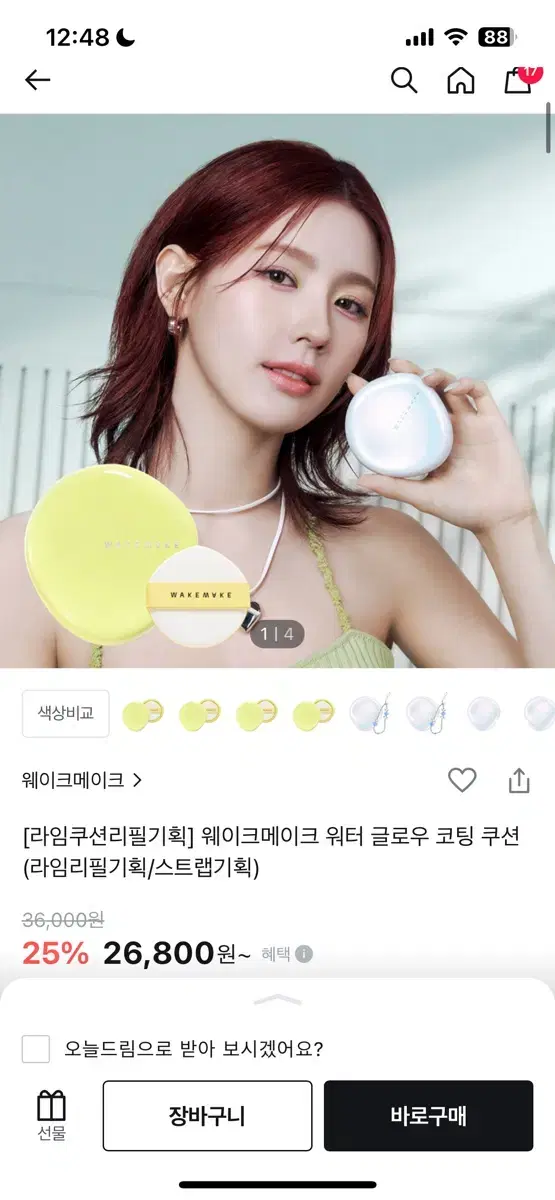 웨이크메이크 워터 글로우 코팅 쿠션