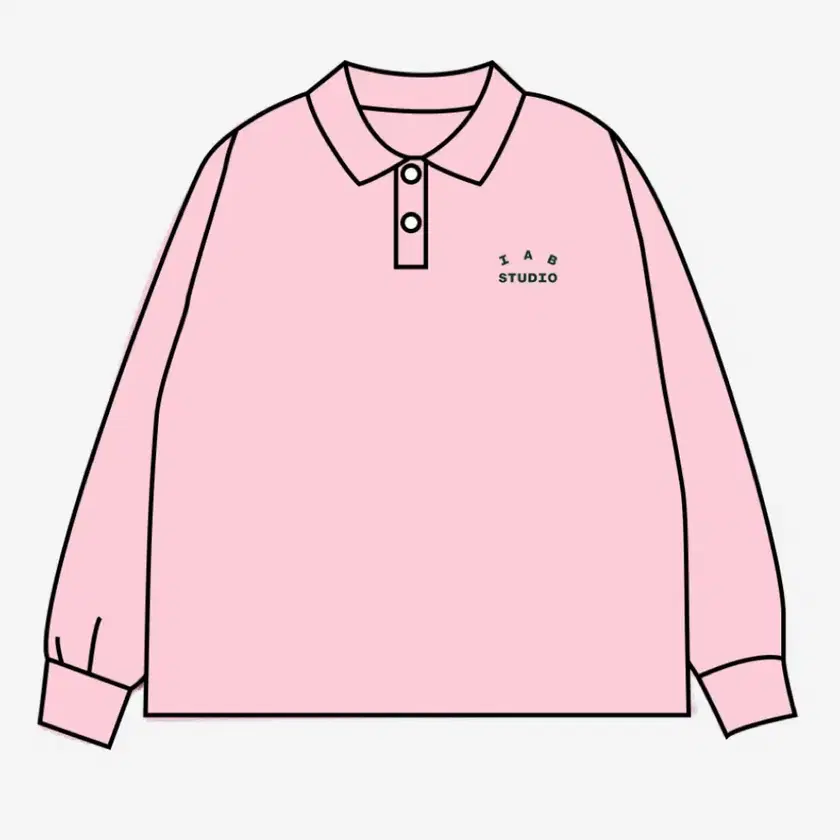 【IAB STUDIO】 Pique Long Sleeve Pink IAB-STUDIO | 아이앱스튜디오 iApp Studio Pique Long Sleeve