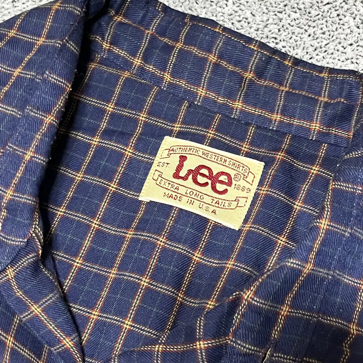 XL)70s LEE 리 웨스턴 체크 셔츠 Made in USA