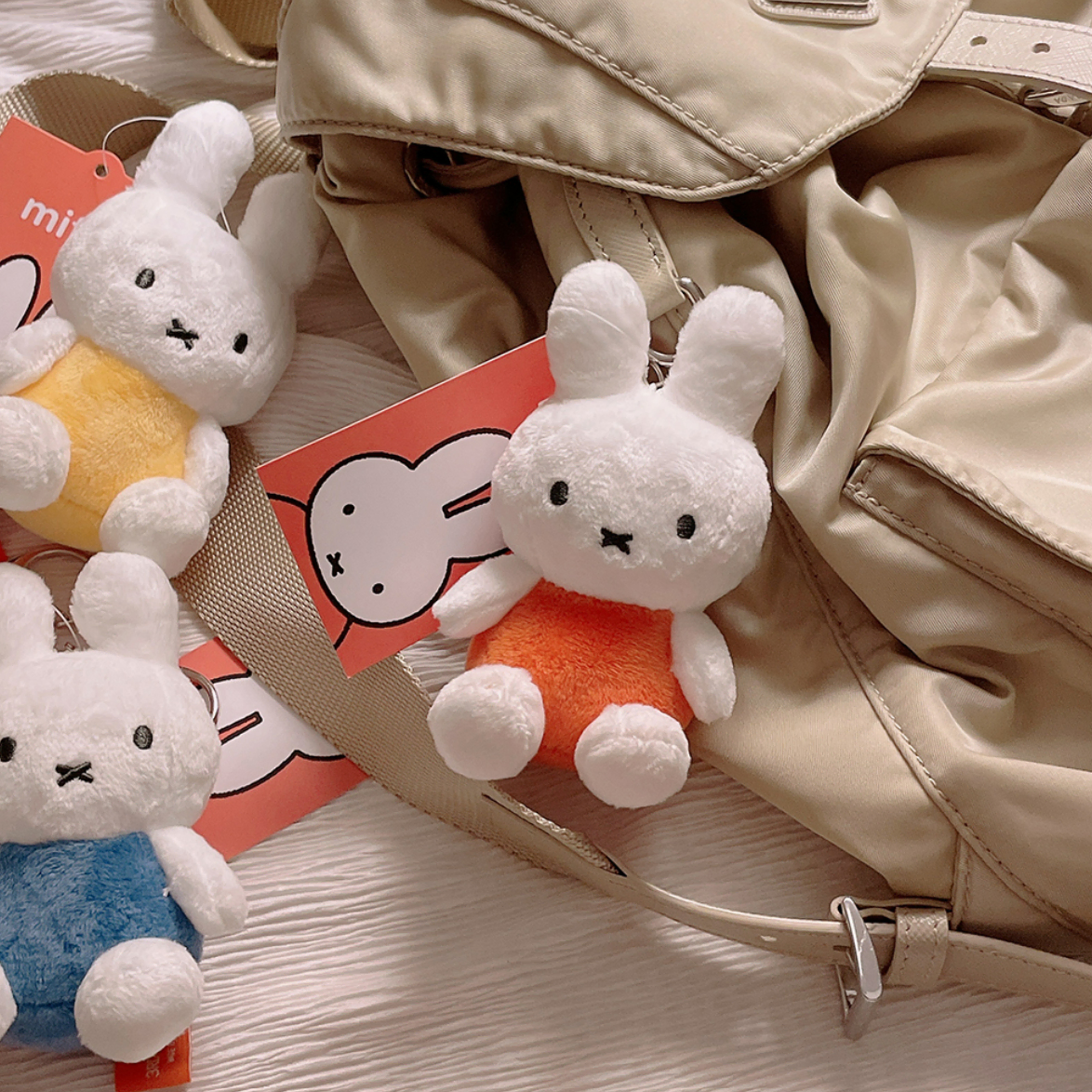 미니 미피 정품 인형 가방고리 열쇠고리 키링 토끼인형 miffy 심쿵