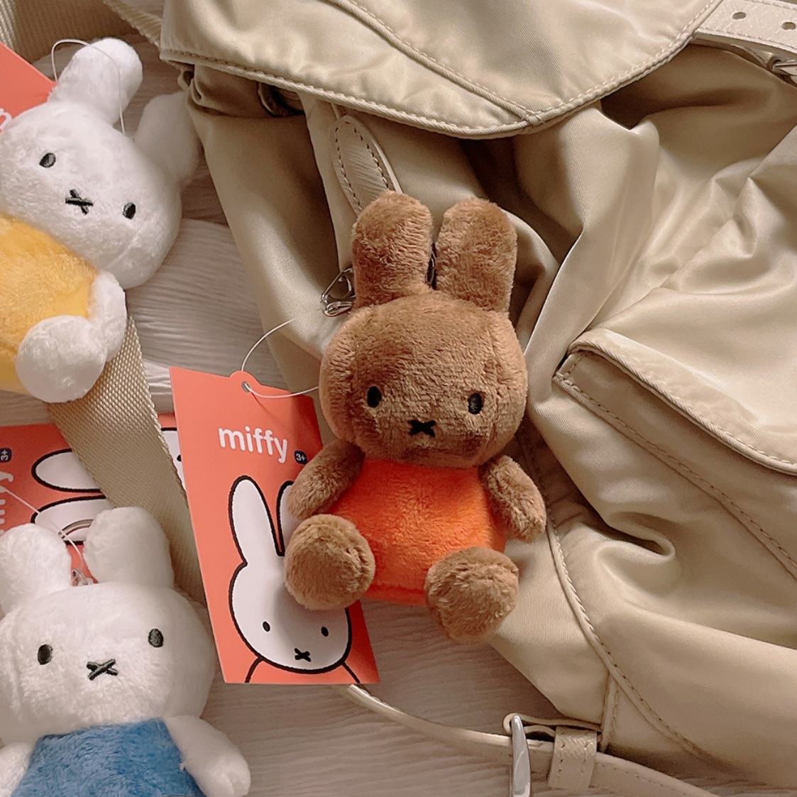 미니 미피 정품 인형 가방고리 열쇠고리 키링 토끼인형 miffy 심쿵