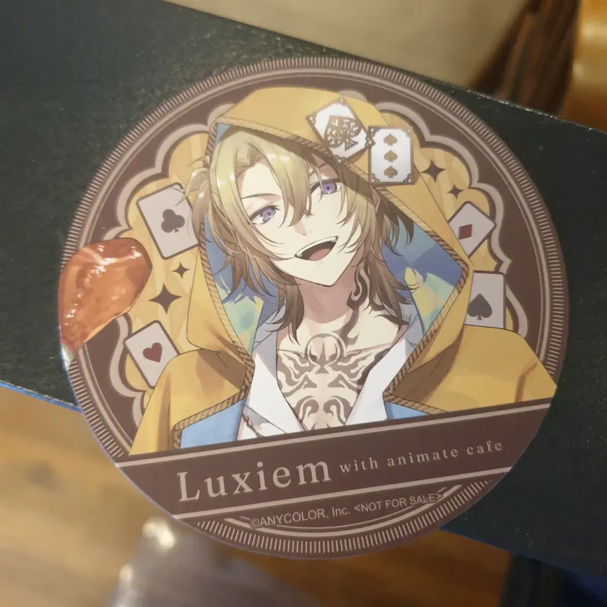 LUXIEM LUCA Kaneshiro Collaboration Cafe pre-order benefit Coaster