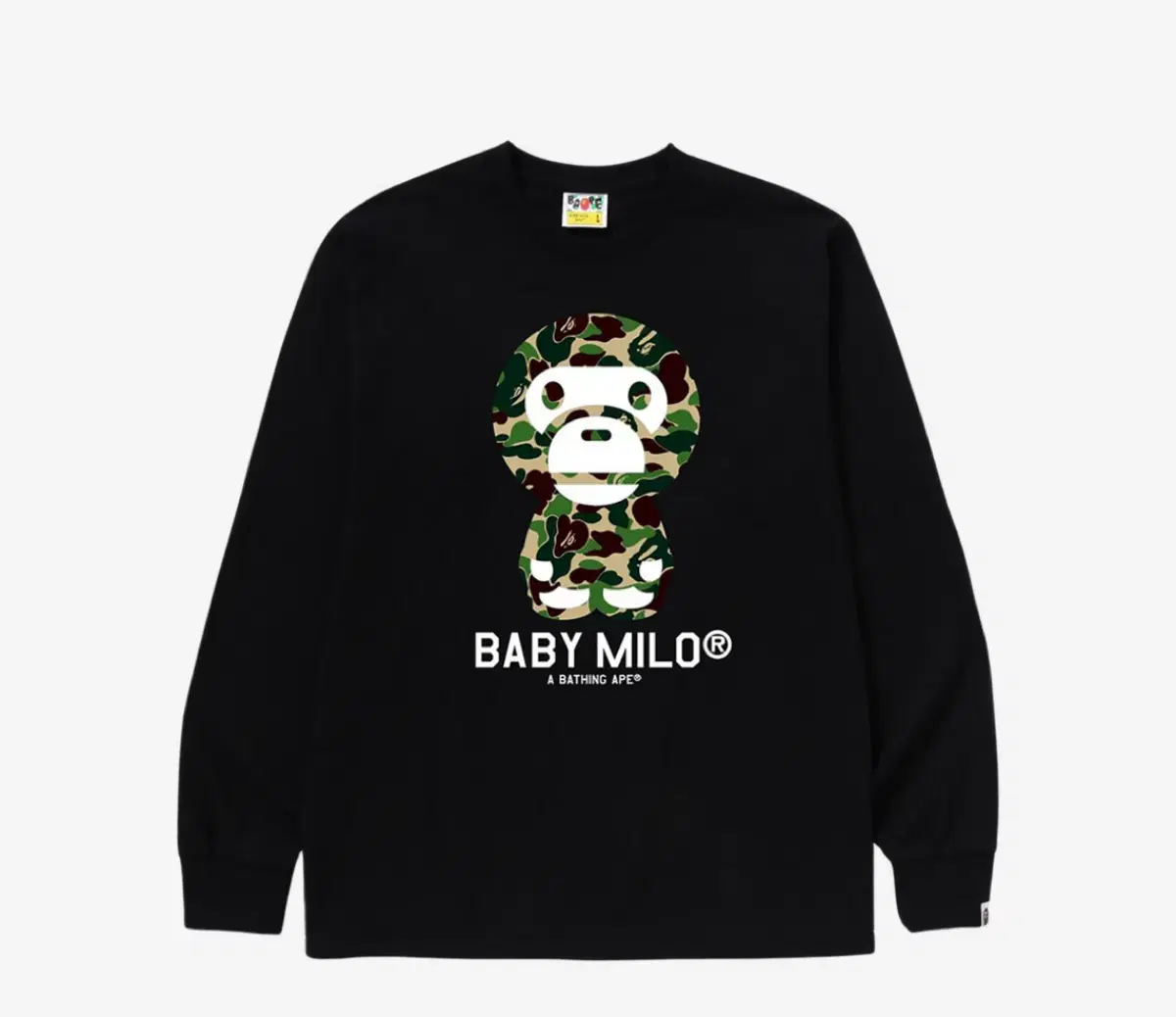 베이프마일로 롱슬리브 BAPE ABC Camo Baby Milo L/S